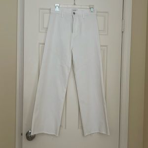 Pistols white wide leg jeans